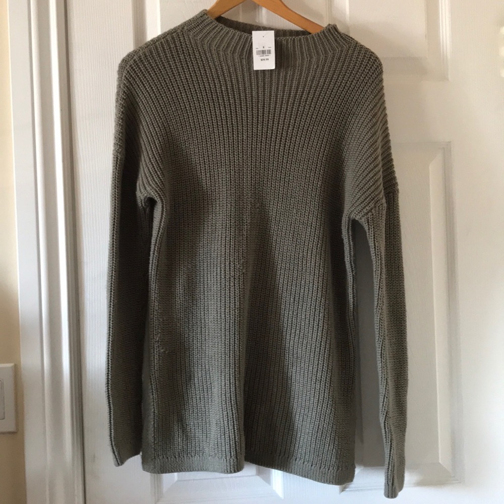 NEW WITH FLAW Olive green sweater